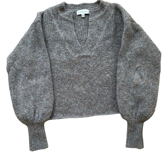 Something Navy Sweaters - Something Navy Gray/Purple V-Neck Sweater